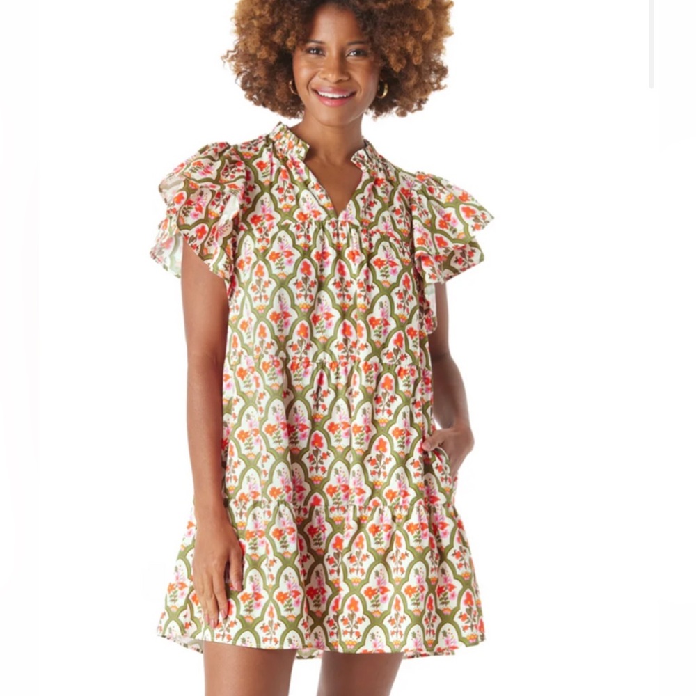 NWT CROSBY Mila Dress in Garden Lattice